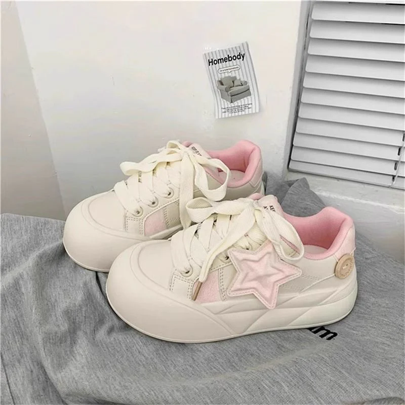 Damen modische Sneakers mit dekorativem Sternenapplikation und dämpfender Sohle Heidi Mode - Image 6