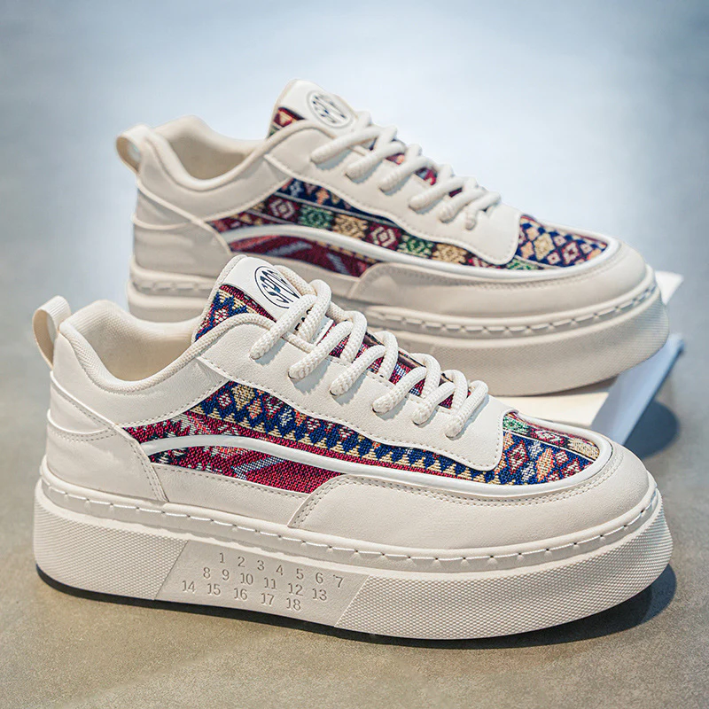 Damen Modische Sneakers mit einzigartigem Ethno-Muster und bequemer Plateausohle Heidi Mode - Image 2