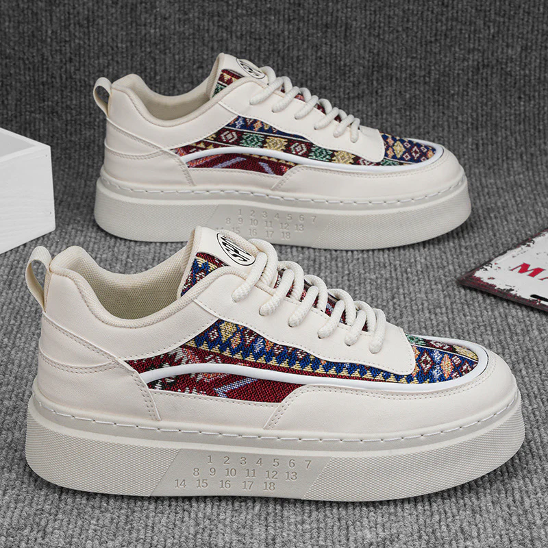 Damen Modische Sneakers mit einzigartigem Ethno-Muster und bequemer Plateausohle Heidi Mode - Image 4