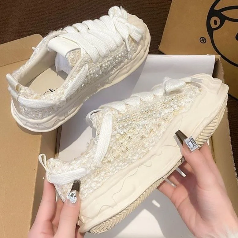 Damen modische Sneakers mit einzigartiger Textur und dämpfender Sohle Heidi Mode - Image 2