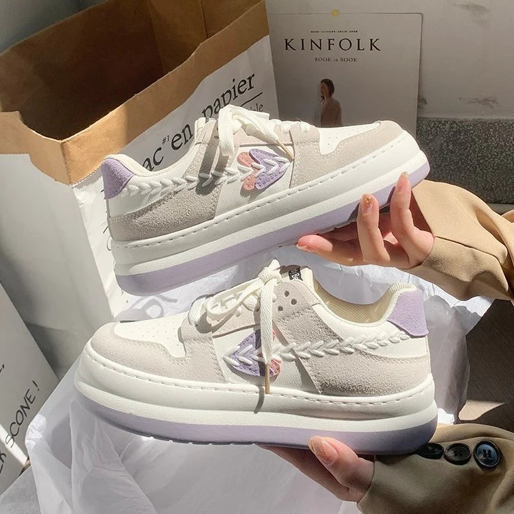 Damen Modische Sneakers mit elegantem Kragen und einzigartigen Design-Details Heidi Mode - Image 3