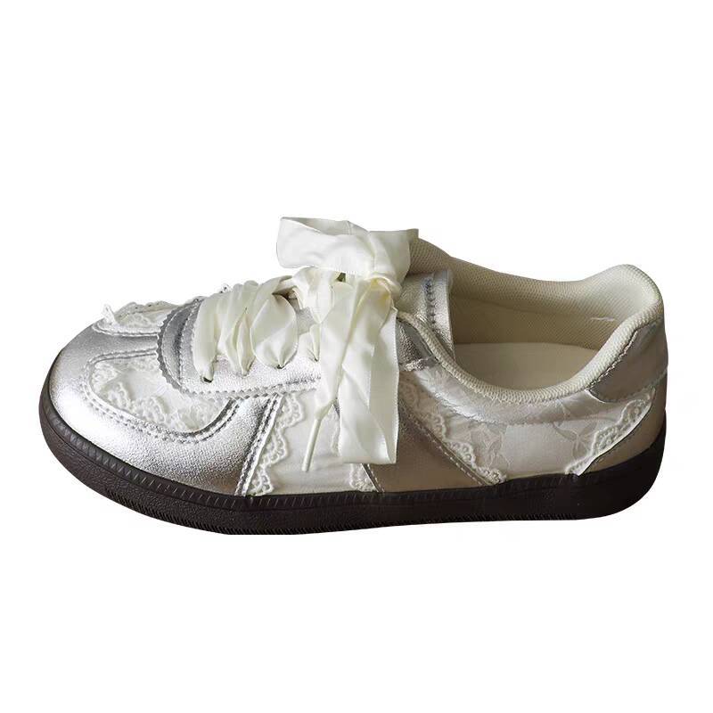Damen Modische Sneakers mit eleganter Spitzenstruktur und komfortabler Sohle Heidi Mode - Image 5