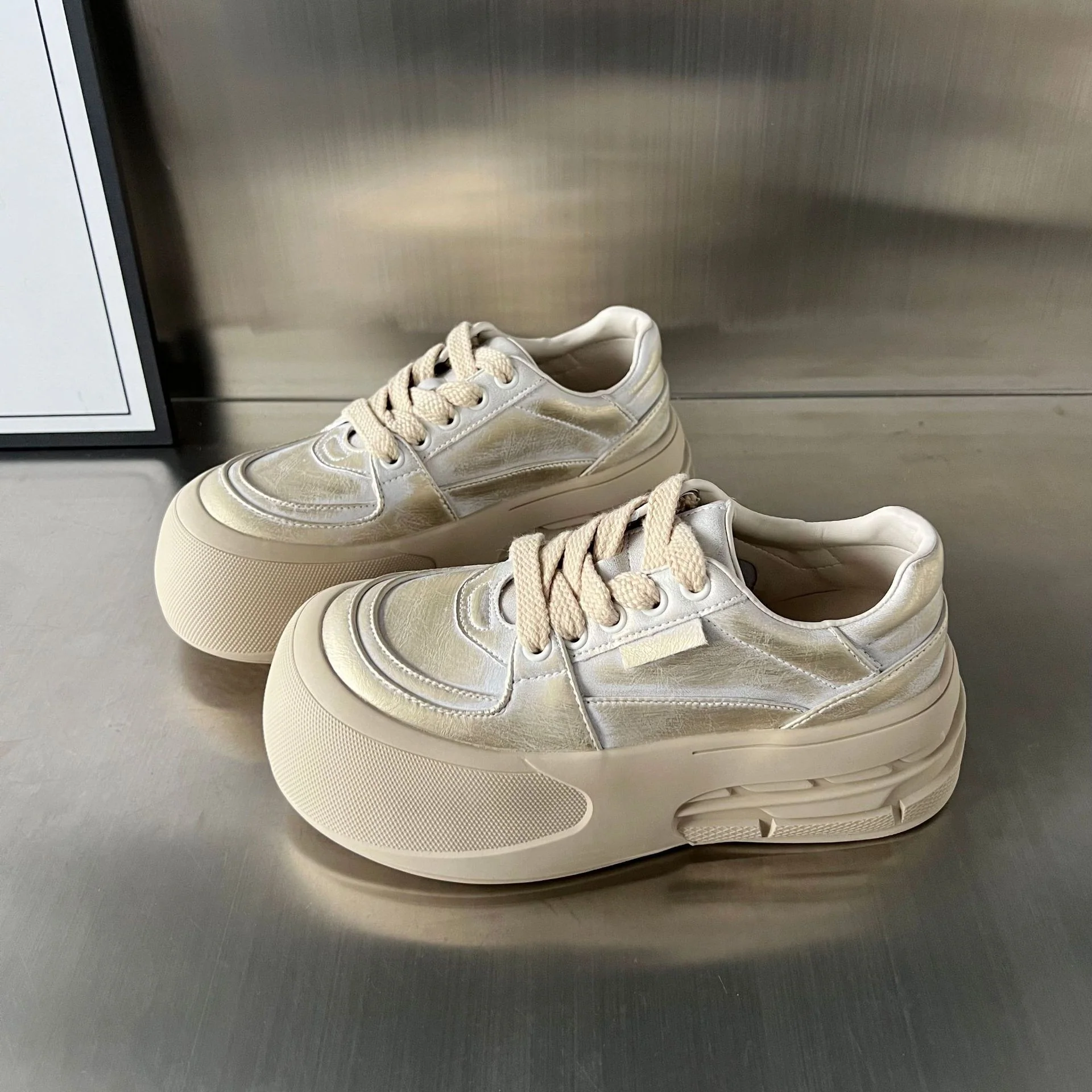 Damen modische Sneakers mit extragroßer Plateausohle und atmungsaktiver Mesh-Oberfläche Heidi Mode - Image 6