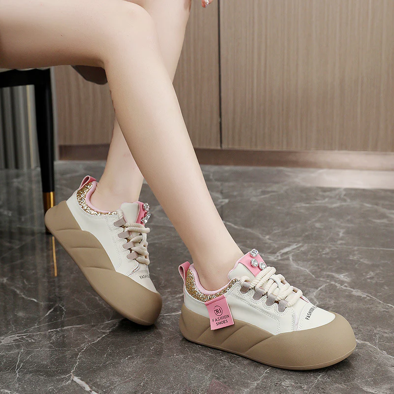 Damen Modische Sneakers mit funkelnden Akzenten und komfortablem Sohlenprofil Heidi Mode - Image 3