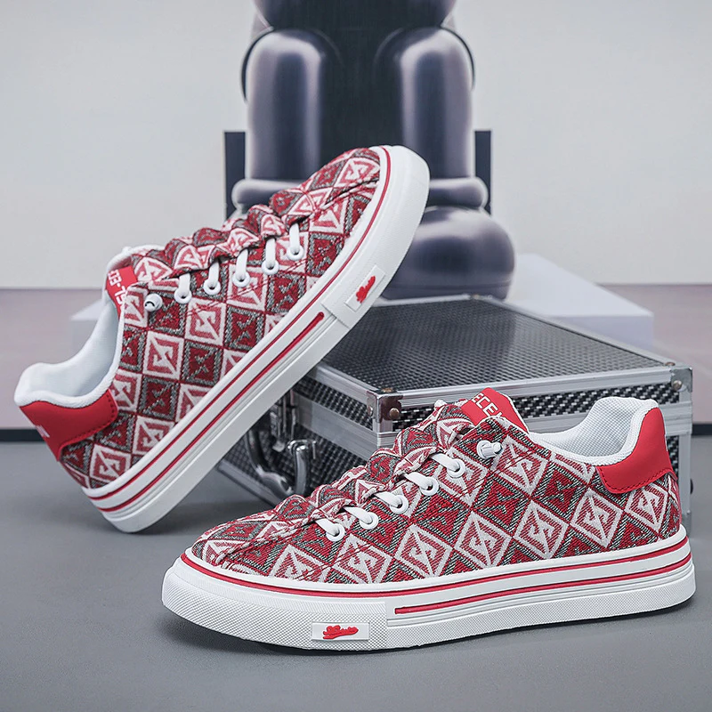 Damen Modische Sneakers mit geometrischem Muster und rutschfester Sohle Heidi Mode - Image 3