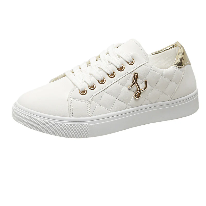 Damen Modische Sneakers mit gestepptem Obermaterial und goldenen Akzenten Heidi Mode - Image 5