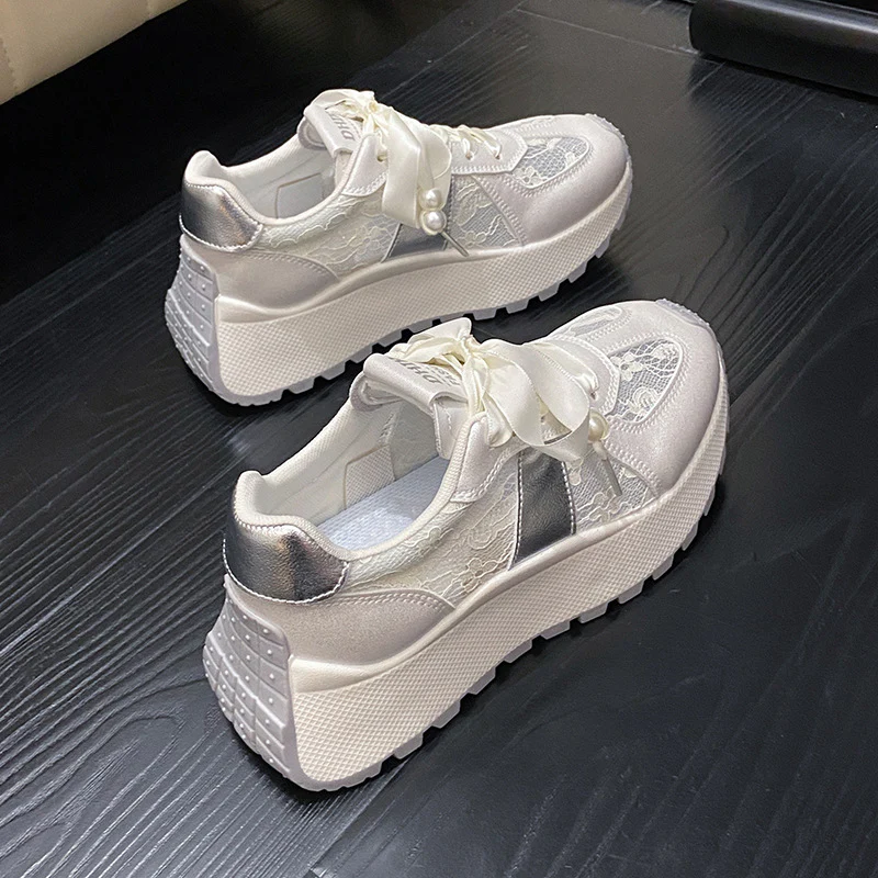 Damen modische Sneakers mit glänzenden Akzenten und eleganter Schnürung Heidi Mode - Image 7