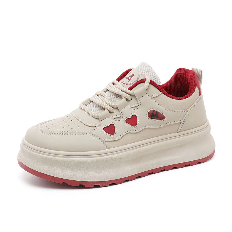 Damen modische Sneakers mit Herz-Applikationen und dämpfender Laufsohle Heidi Mode - Image 5