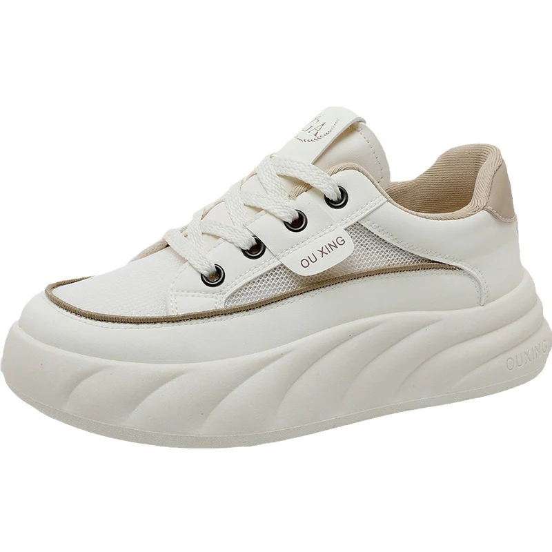 Damen modische Sneakers mit hochgezogenem Sohlenprofil und atmungsaktiven Mesh-Einsätzen Heidi Mode - Image 5
