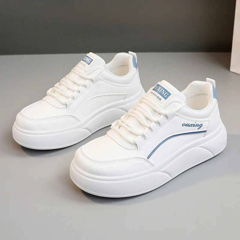 Damen modische Sneakers mit hohem Plateau und atmungsaktiver Oberfläche Heidi Mode - Image 2