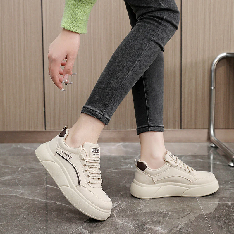 Damen modische Sneakers mit hohem Plateau und atmungsaktiver Oberfläche Heidi Mode - Image 3