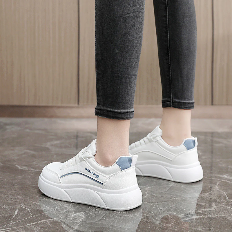Damen modische Sneakers mit hohem Plateau und atmungsaktiver Oberfläche Heidi Mode - Image 4