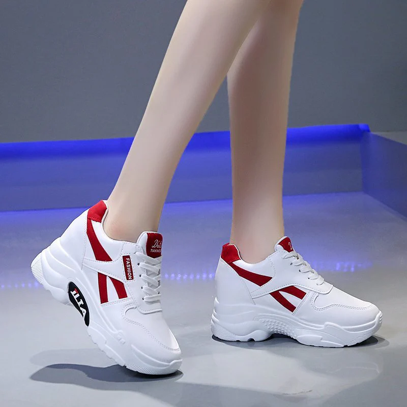 Damen modische Sneakers mit hoher Plateau-Sohle und sportlichem Design Heidi Mode - Image 4
