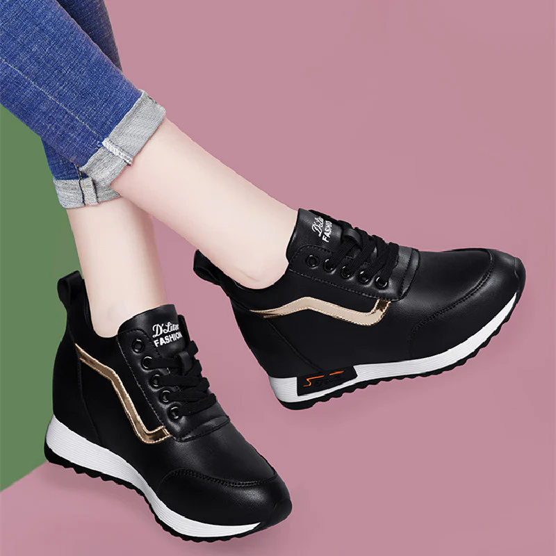Damen Modische Sneakers mit hoher Plateausohle Heidi Mode - Image 2