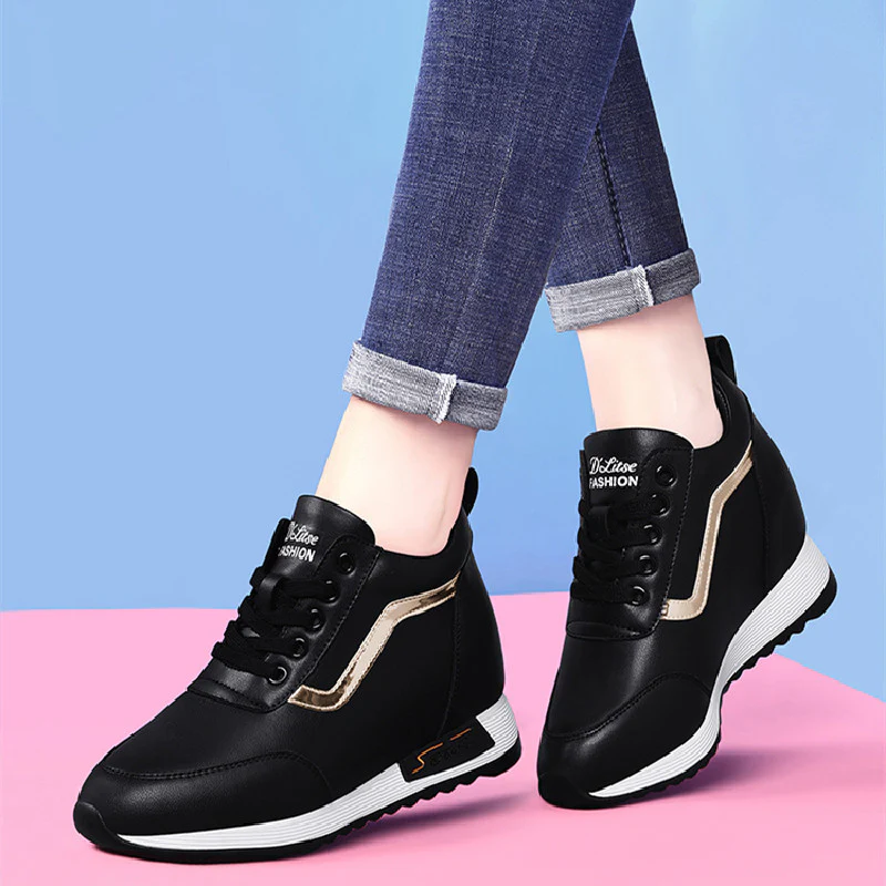 Damen Modische Sneakers mit hoher Plateausohle Heidi Mode - Image 4