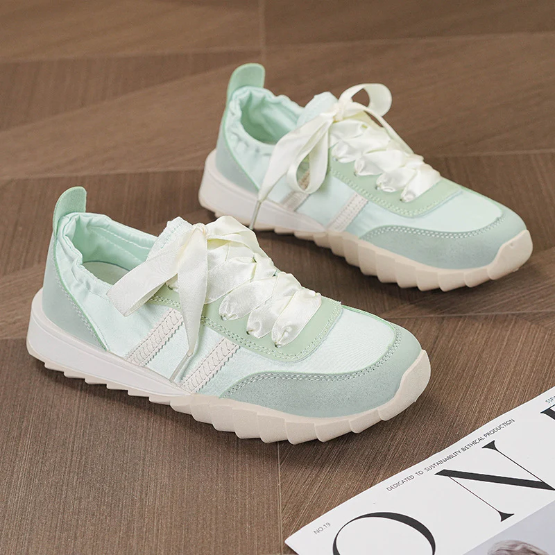 Damen modische Sneakers mit innovativen Satin-Details Heidi Mode - Image 2