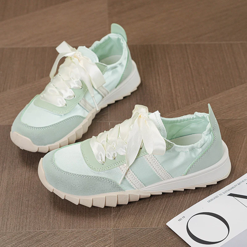 Damen modische Sneakers mit innovativen Satin-Details Heidi Mode - Image 6