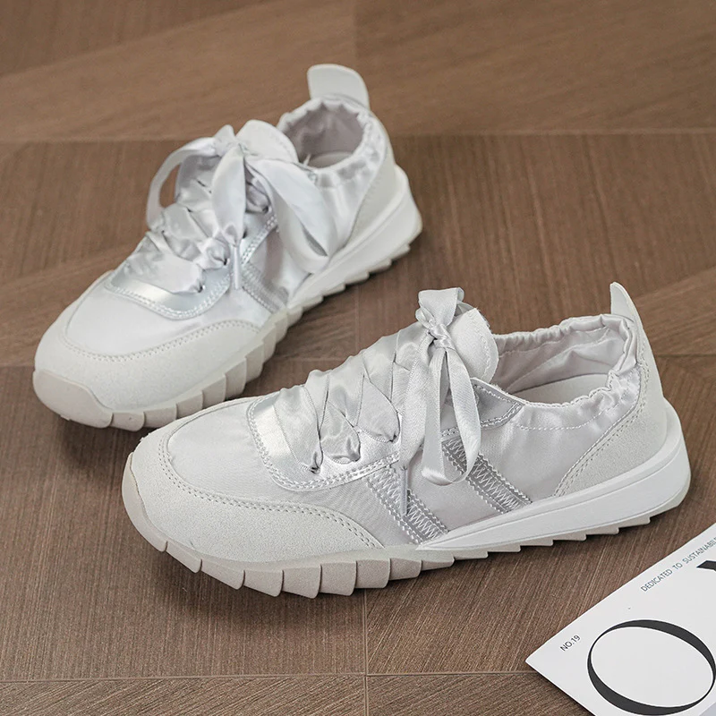 Damen modische Sneakers mit innovativen Satin-Details Heidi Mode - Image 7