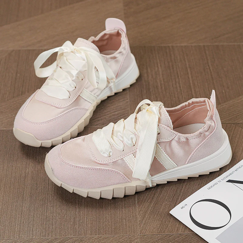 Damen modische Sneakers mit innovativen Satin-Details Heidi Mode - Image 8