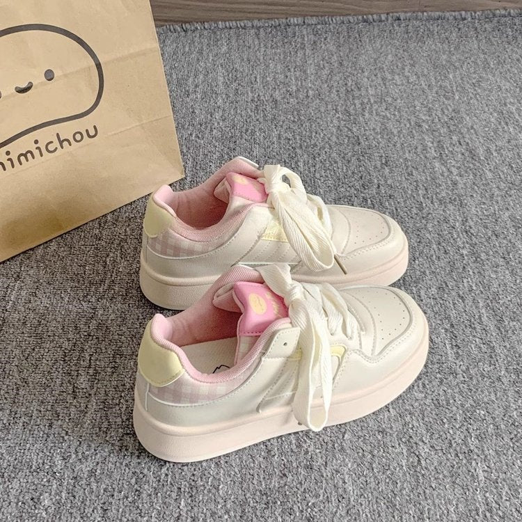Damen modische Sneakers mit kariertem Innenfutter und hochdämpfender Sohle Heidi Mode - Image 4
