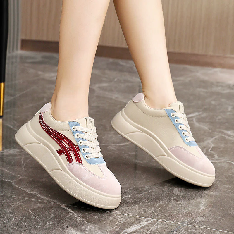 Damen modische Sneakers mit komfortabler Plattform und sportlichen Akzenten Heidi Mode - Image 4