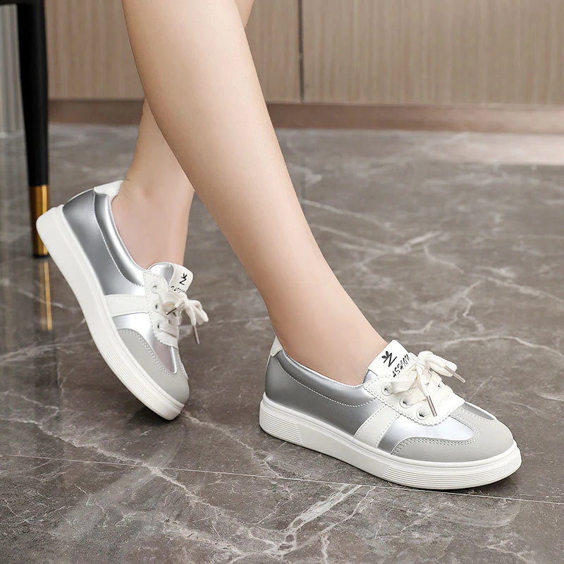 Damen Modische Sneakers mit Metallic-Akzenten und Komfortsohle Heidi Mode - Image 4