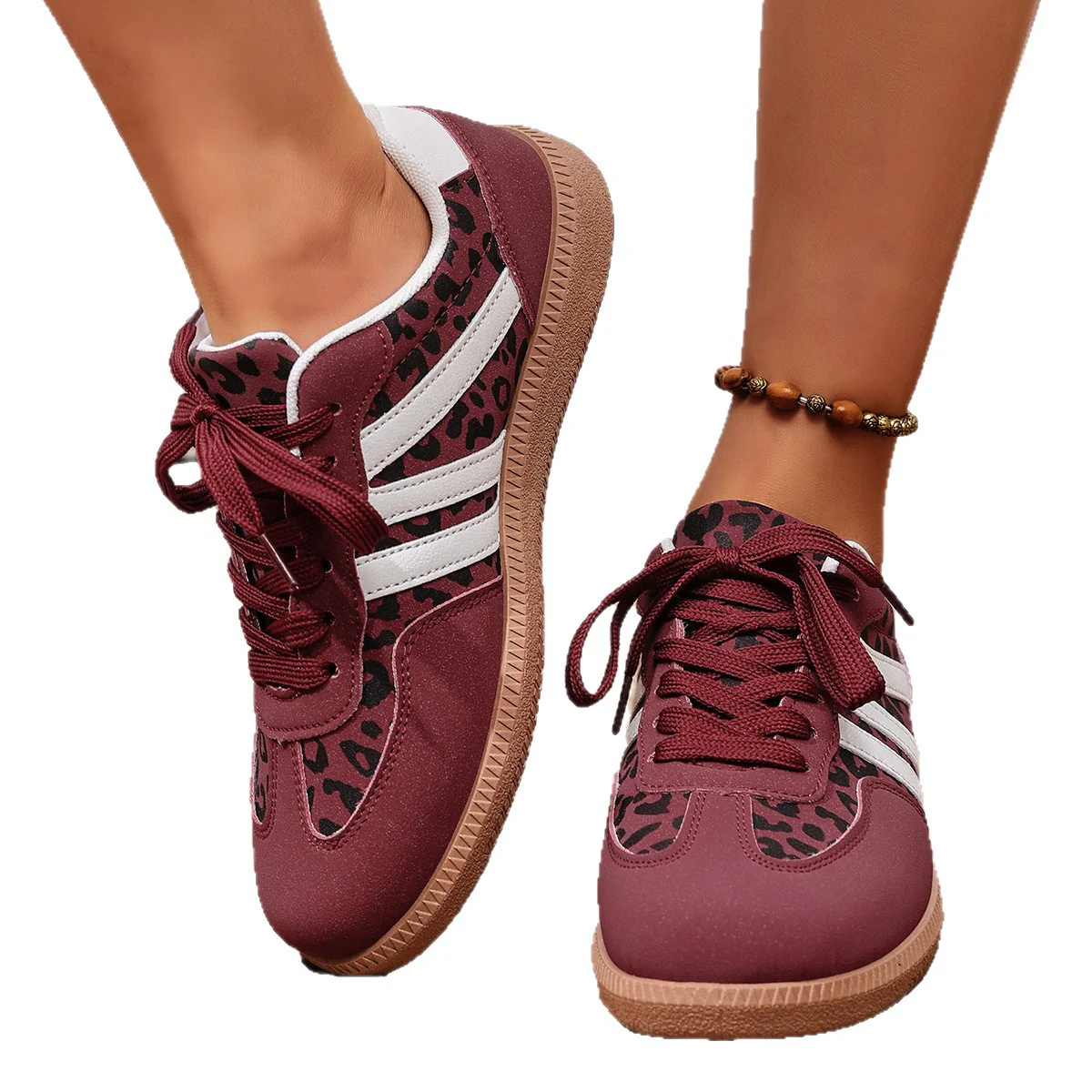 Damen Modische Sneakers mit schimmerndem Obermaterial und rutschfester Sohle Heidi Mode - Image 5