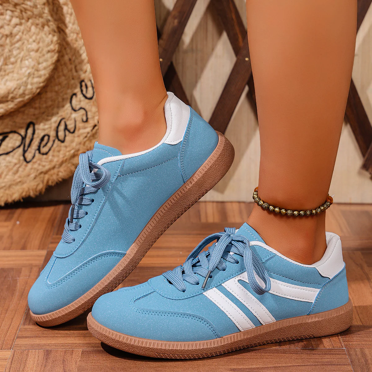 Damen Modische Sneakers mit schimmerndem Obermaterial und rutschfester Sohle Heidi Mode - Image 6