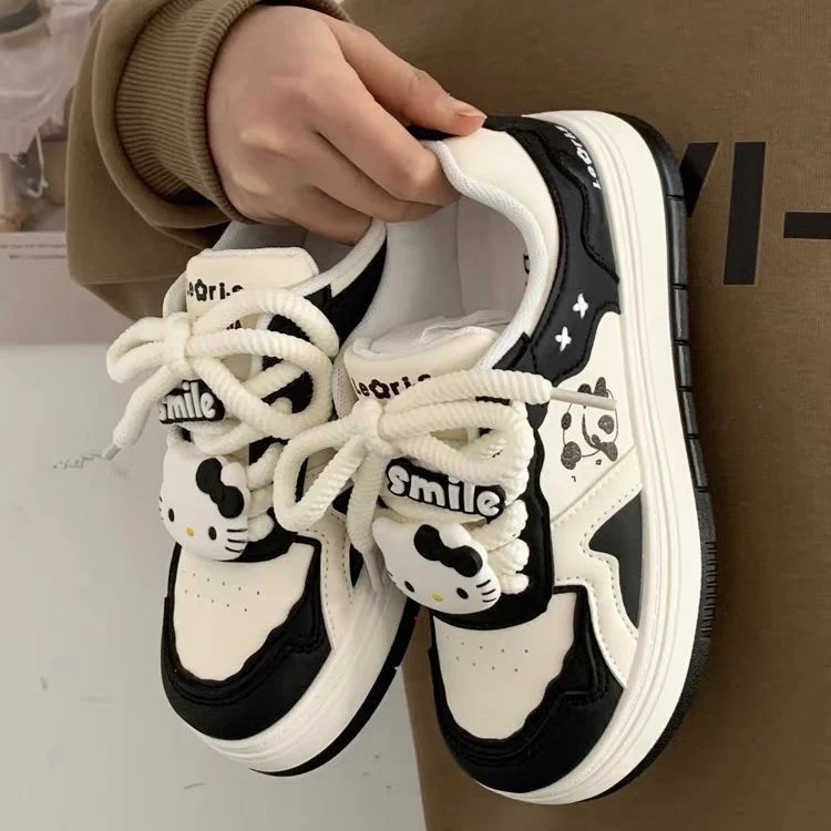 Damen Modische Sneakers mit spielerischem Panda-Design und rutschfester Sohle Heidi Mode - Image 3