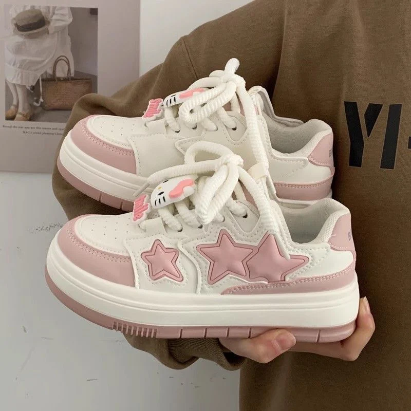 Damen Modische Sneakers mit Sternen-Applikationen und gepolsterter Sohle Heidi Mode - Image 2