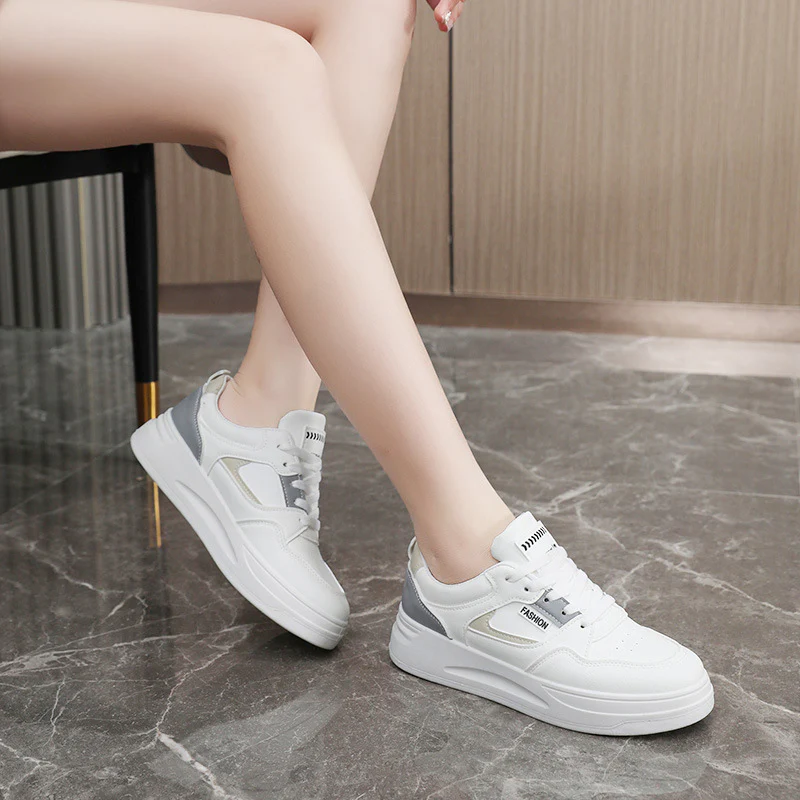 Damen modische Sneakers mit stoßdämpfender Sohle und eleganter Schnürung Heidi Mode - Image 4