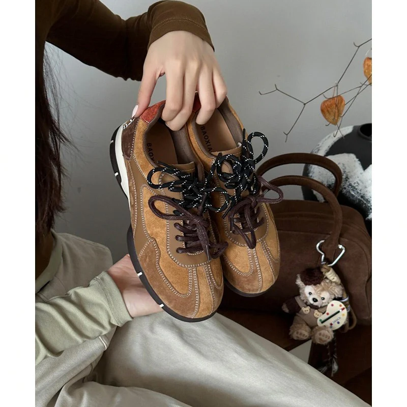 Damen modische Sneakers mit strapazierfähigem Wildleder und atmungsaktiver Sohle Heidi Mode - Image 2