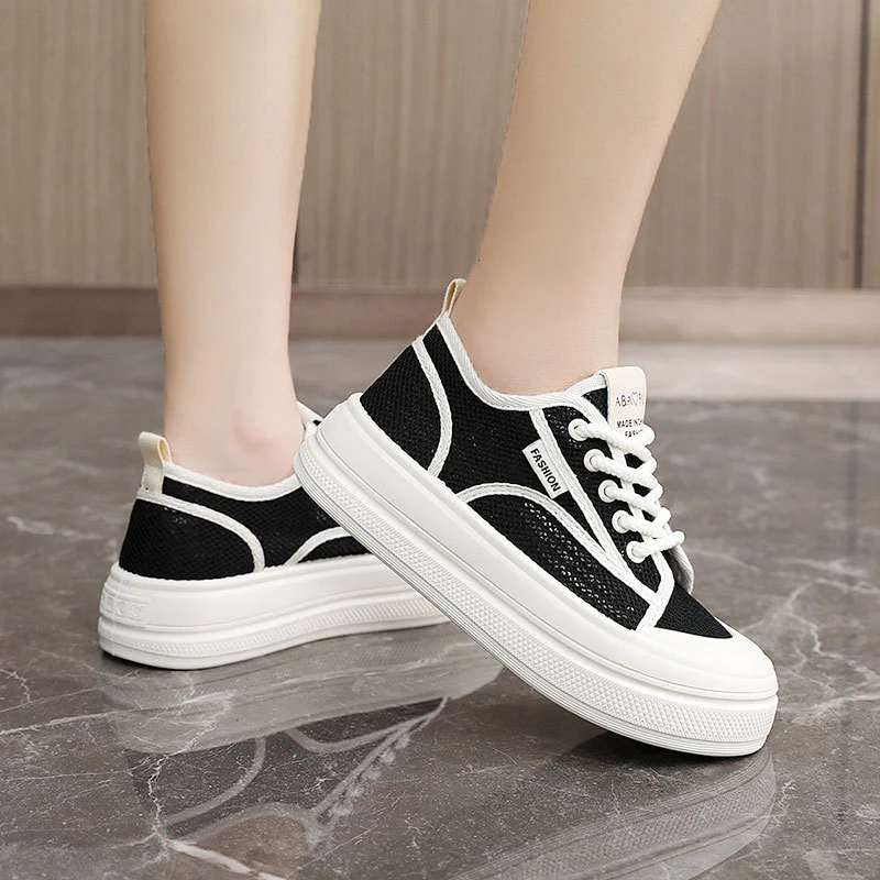 Damen modische Sneakers mit strukturiertem Obermaterial und dämpfendem Sohlenprofil Heidi Mode - Image 3