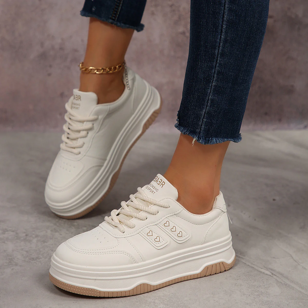 Damen modische Sneakers mit strukturiertem Obermaterial und komfortabler Dämpfung Heidi Mode - Image 3