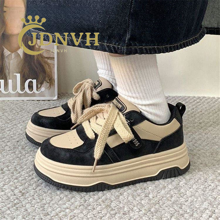 Damen modische Sneakers mit verstärktem Plateau und einzigartiger Schnürung Heidi Mode - Image 2