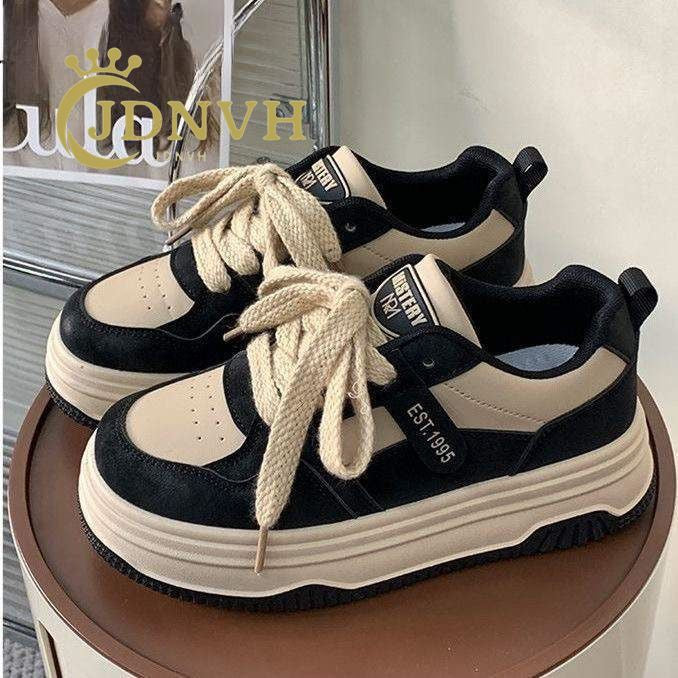 Damen modische Sneakers mit verstärktem Plateau und einzigartiger Schnürung Heidi Mode - Image 4