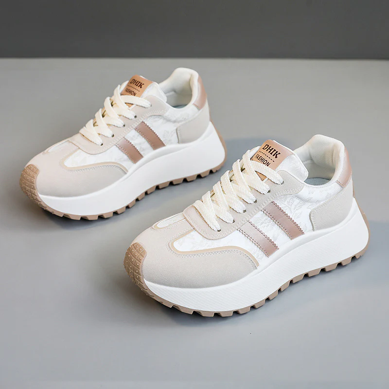 Damen modische Sneakers mit verstärktem Sohlenprofil und atmungsaktivem Obermaterial Heidi Mode - Image 2