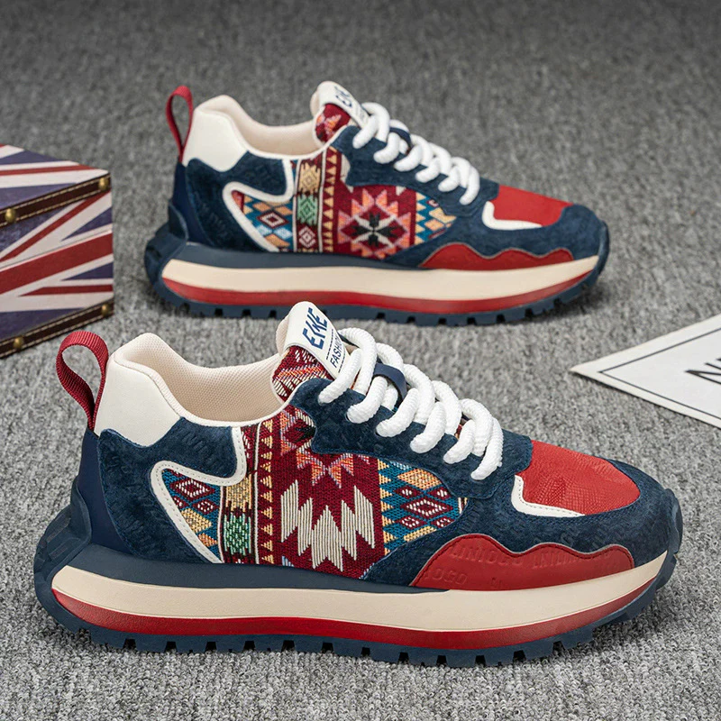 Damen Modische Sneakers mit vielfältigem Ethno-Muster und strapazierfähiger Sohle Heidi Mode - Image 3
