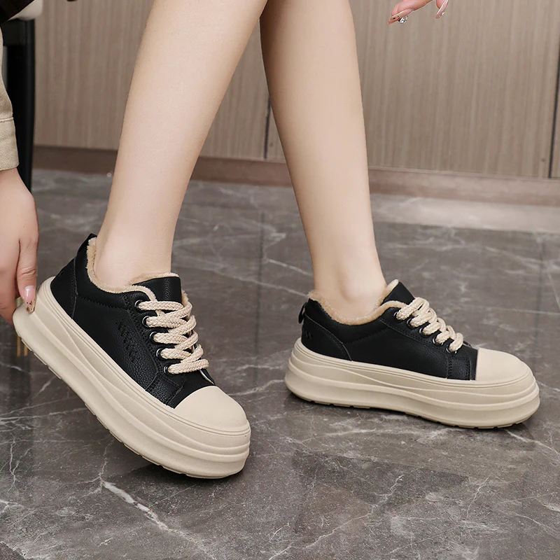 Damen modische Sneakers mit warmem Innenfutter und komfortabler Dämpfung Heidi Mode - Image 3