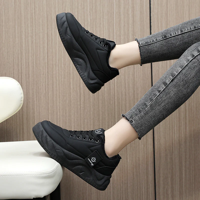 Damen modische Sneakers mit warmem Innenfutter und robuster Profilsohle Heidi Mode - Image 3