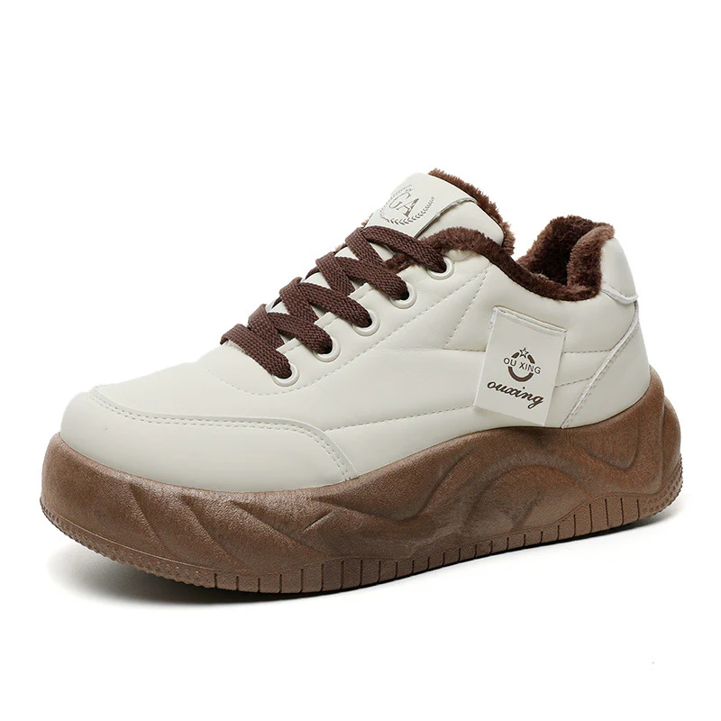 Damen modische Sneakers mit warmem Innenfutter und robuster Profilsohle Heidi Mode - Image 5