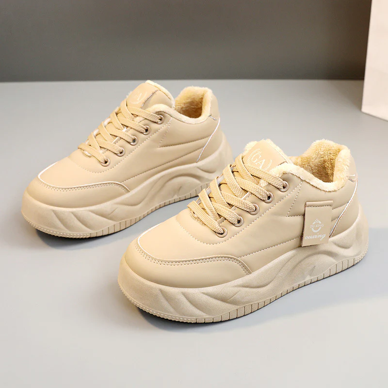 Damen modische Sneakers mit warmem Innenfutter und robuster Profilsohle Heidi Mode - Image 6