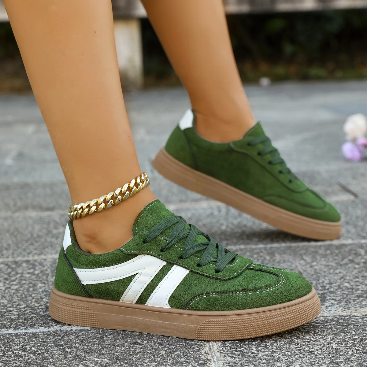 Damen modische Sneakers mit weichem Wildleder und urbanem Design Heidi Mode - Image 3