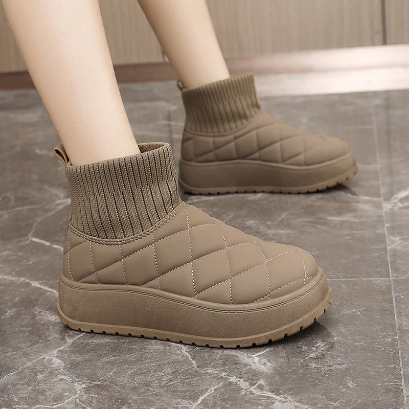 Damen modische Steppschuhe mit hohem Kragen und rutschfester Sohle Heidi Mode - Image 4