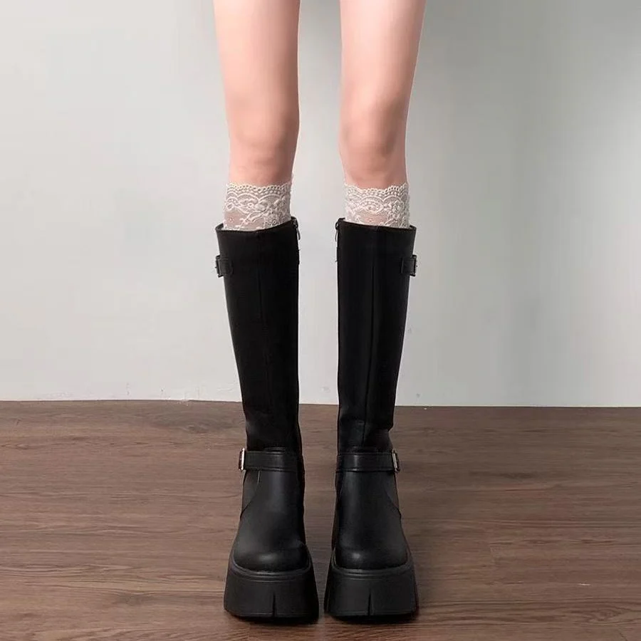 Damen Modische Stiefel mit auffälligem Schnallen-Design Heidi Mode - Image 5