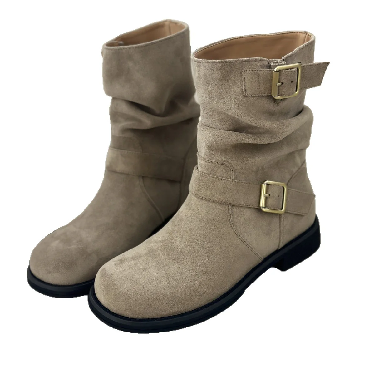 Damen modische Stiefel mit elegantem Riemen und rohem Look Heidi Mode - Image 5