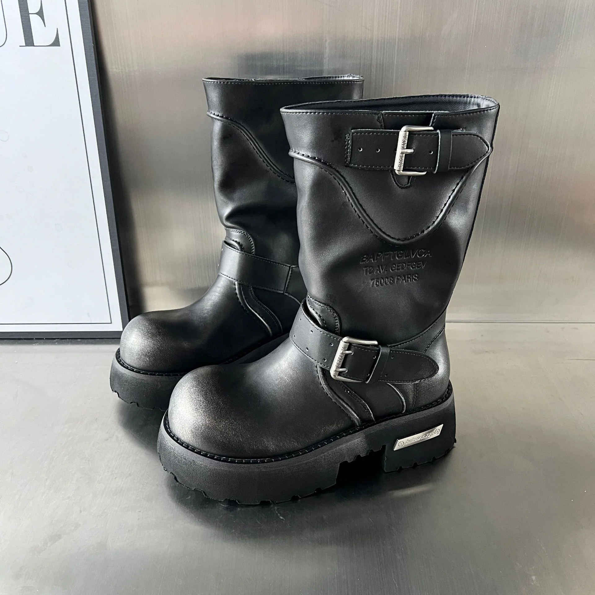 Damen modische Stiefel mit markantem Design und robustem Profil Heidi Mode - Image 2