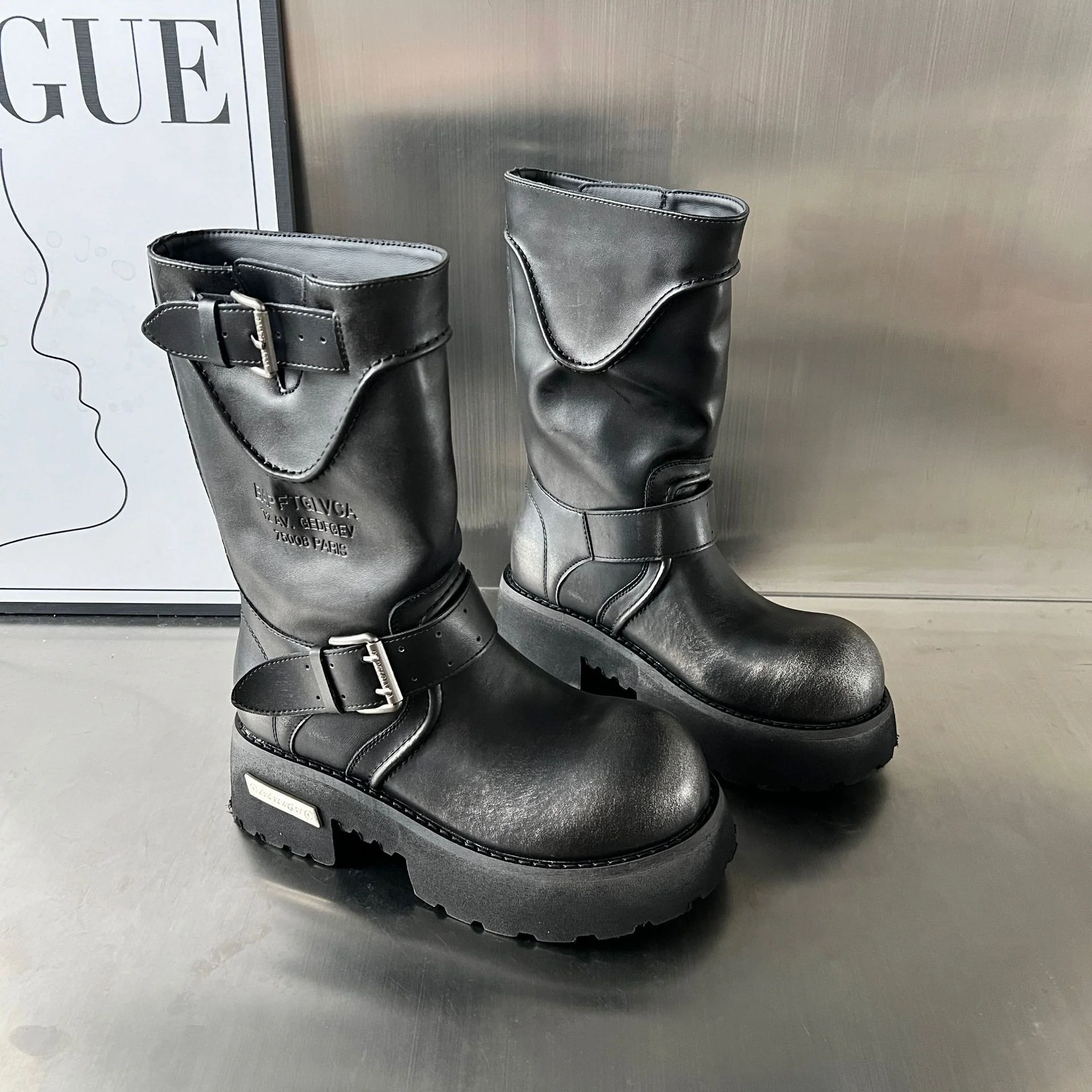 Damen modische Stiefel mit markantem Design und robustem Profil Heidi Mode - Image 5