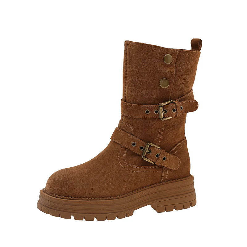 Damen Modische Stiefel mit Riemen-Details und rutschfester Sohle Heidi Mode - Image 5