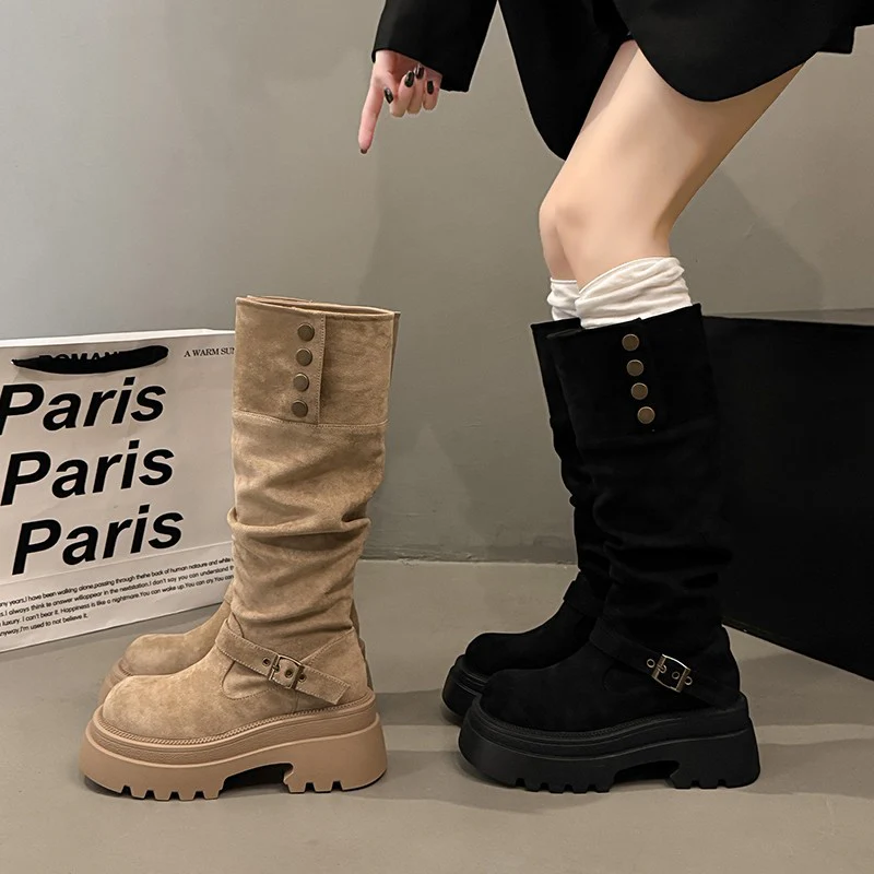Damen modische Stiefel mit rutschfester Sohle und elegantem Schaft Heidi Mode - Image 2